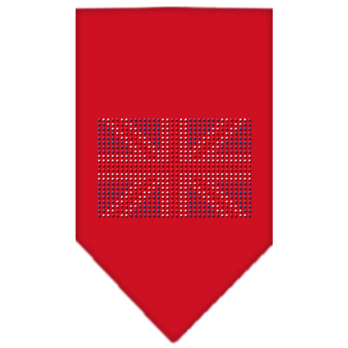 British Flag Rhinestone Bandana Red Large